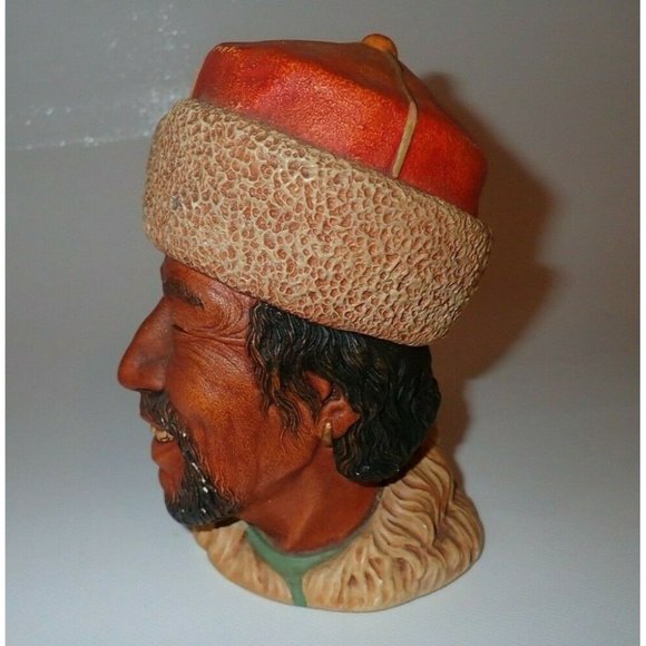 BOSSON Head HIMALAYAN Chalkware Bust Figure England Free standing Vintage - Picture 6 of 8